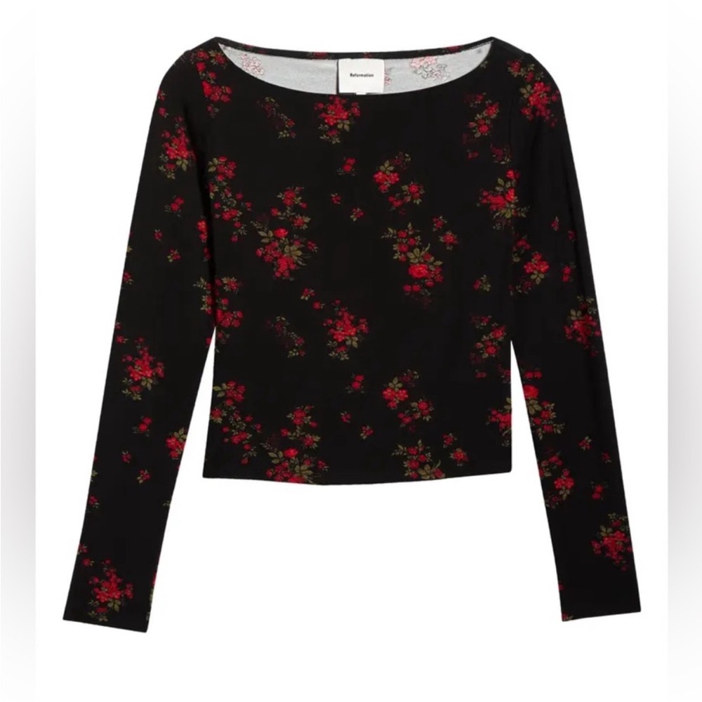 Reformation Wiley Floral Print Top
